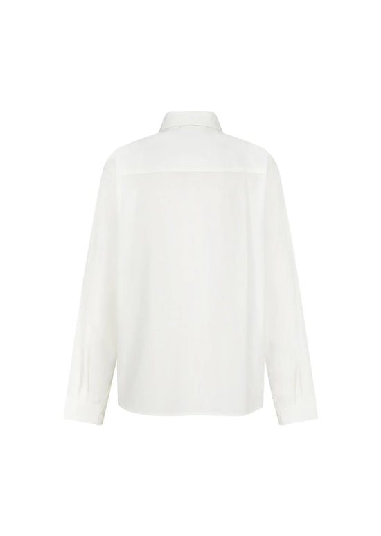 AMOMENTO basic pocket shirt