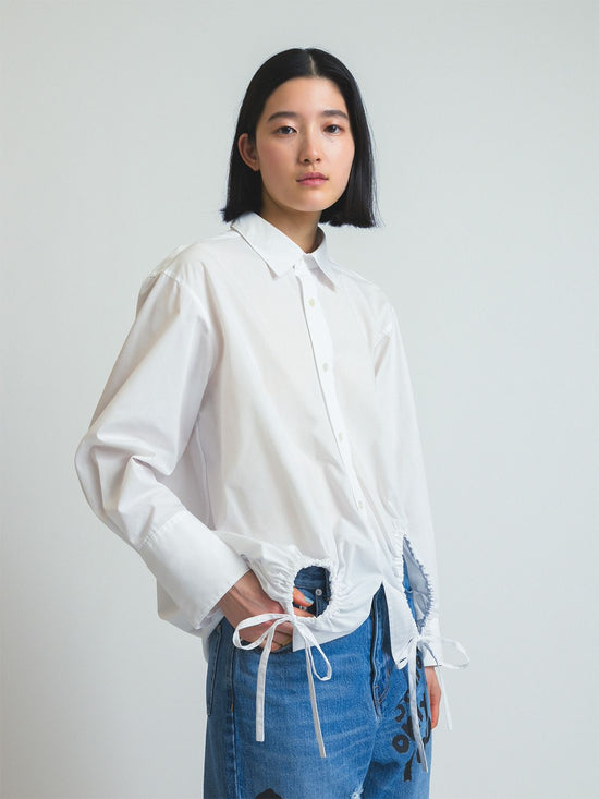 soduk asymmetry gathered shirt