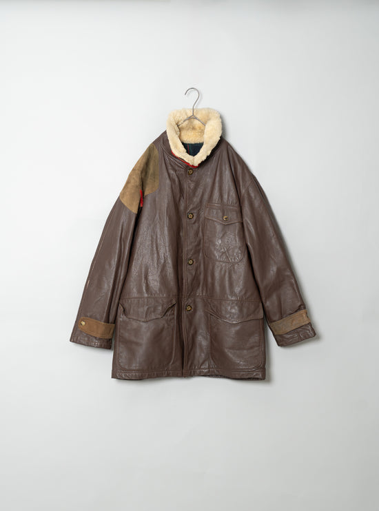 83AW C.P.COMPANY LEATHER HUNTING JACKET