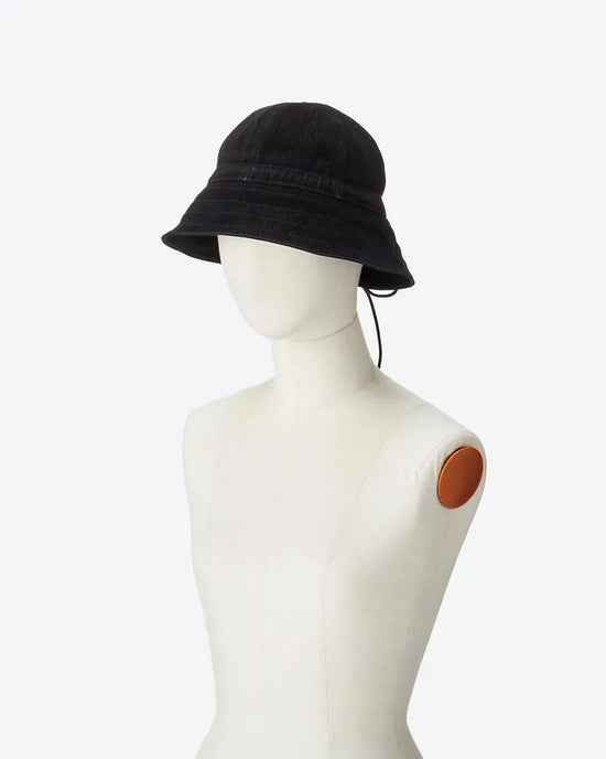 KIJIMATAKAYUKI FLOCKY PRINTED DENIM 2WAY SAILOR HAT