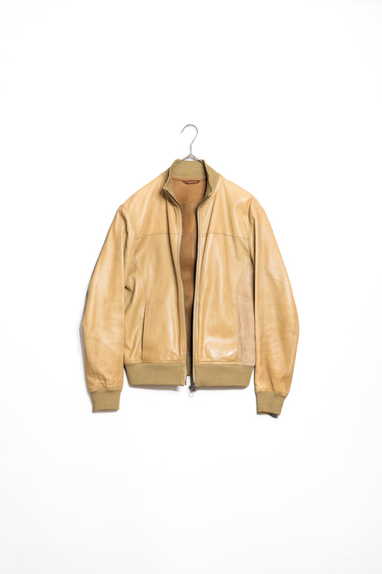 SERAPHIN Zip Up Ram Napa Leather Jacket