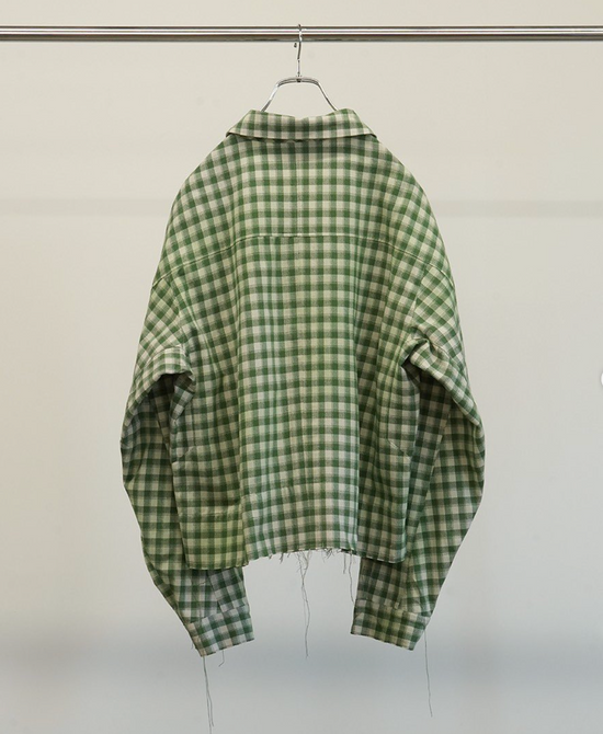 ANCELLM C/R CHECK SHORT ZIPUP SHIRT