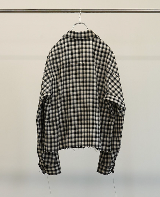 ANCELLM C/R CHECK SHORT ZIPUP SHIRT