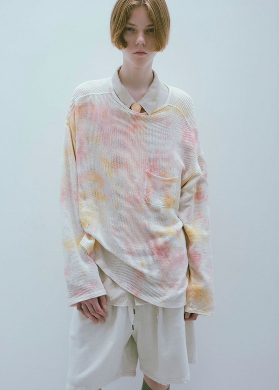 ANCELLM MARBLING MESH LS T-SHIRT