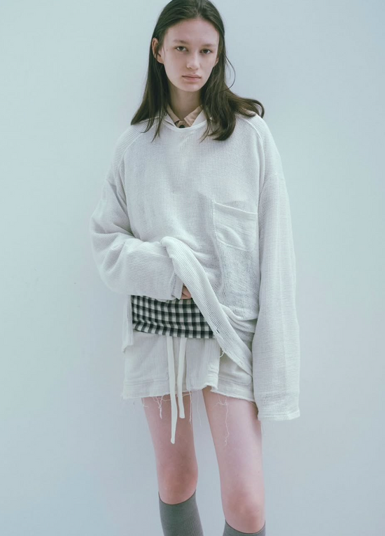 ANCELLM MARBLING MESH LS T-SHIRT