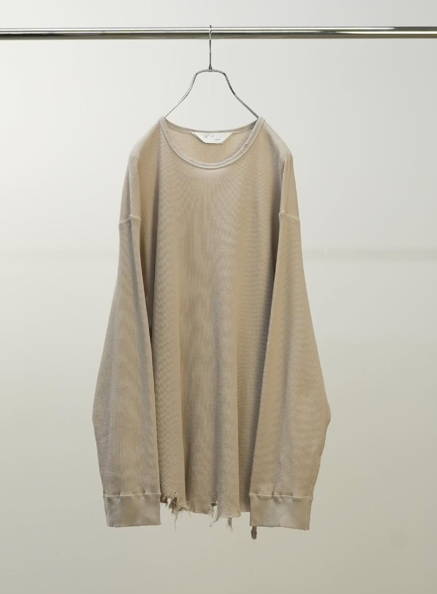 ANCELLM DAMAGE WAFFLE CREW LS T-SHIRT – Maison ma Manière ANCELLM DAMAGE WAFFLE CREW LS T-SHIRT – Maison ma Manière