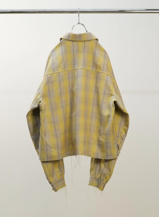 ANCELLM C/R CHECK SHORT ZIPUP SHIRT JACKET