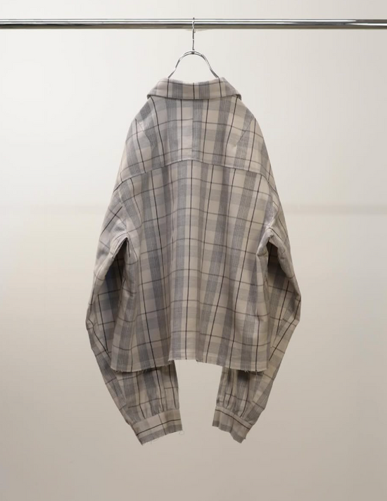 ANCELLM C/R CHECK SHORT ZIPUP SHIRT JACKET