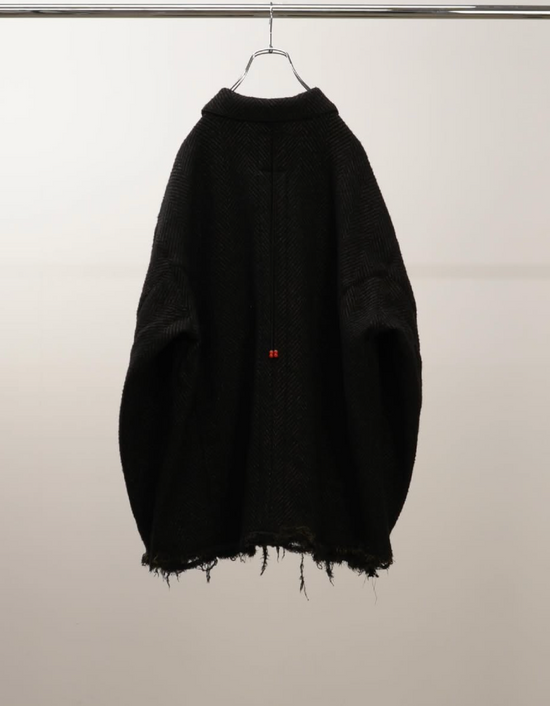 ANCELLM DAMAGE WOOL HERRINGBONE COVER ALL