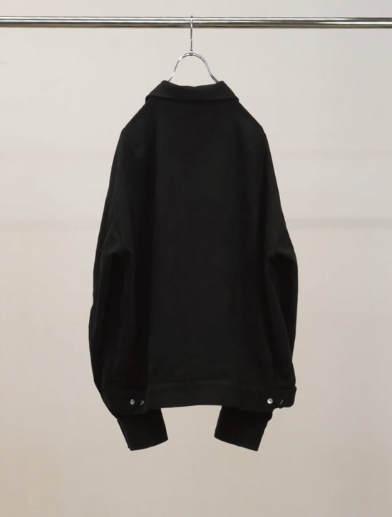 ANCELLM VEGAN SUEDE OPEN COLLAR SHIRT