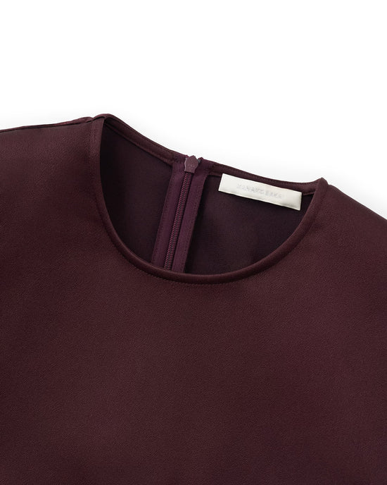 KANAKO SAKAI SATIN SHOULDER-PAD LS T-SHIRT