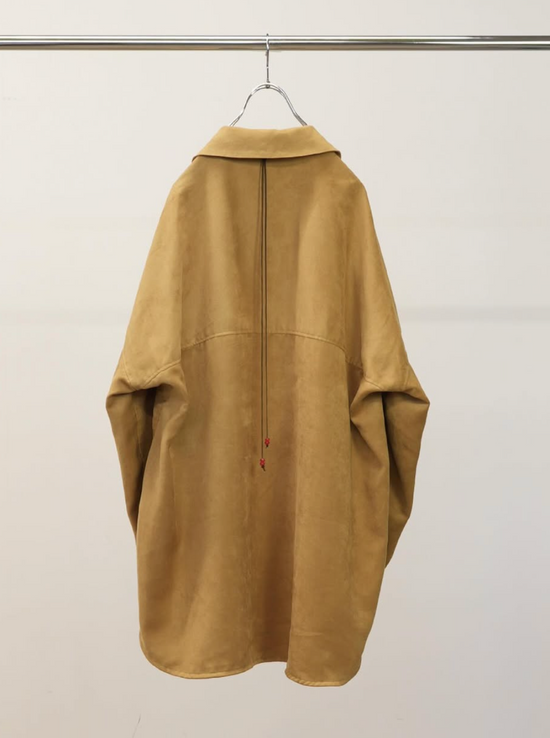 ANCELLM VEGAN SUEDE LONG SHIRT