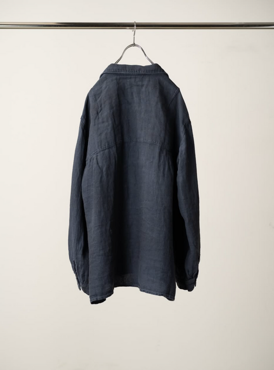 ANCELLM AGING LINEN CROSS - LINE SHIRT