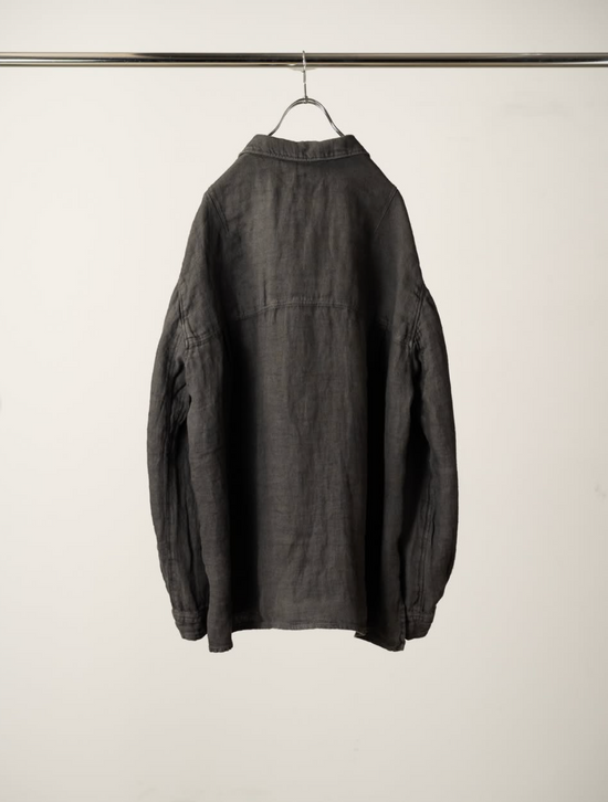 ANCELLM AGING LINEN CROSS - LINE SHIRT