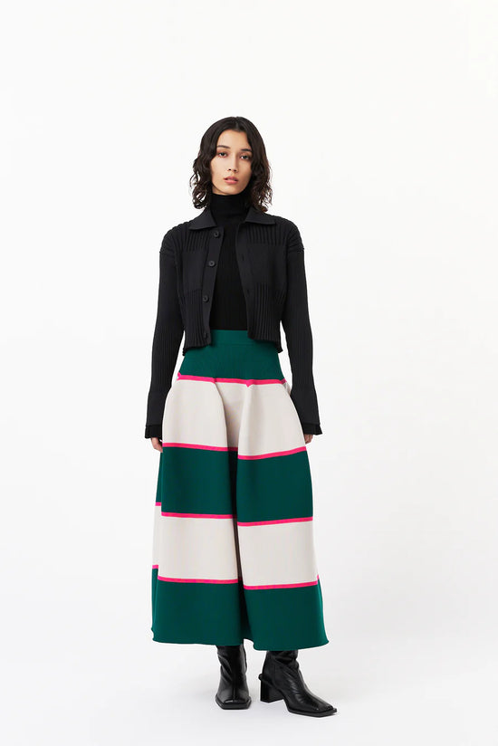 FLUTED CROPPED SHIRT CARDIGAN