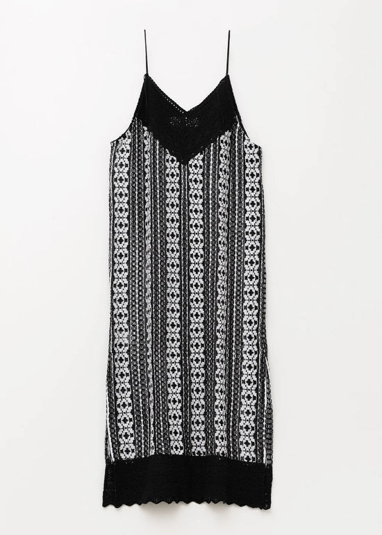 Sara mallika Cotton Border Lace Cami Dress