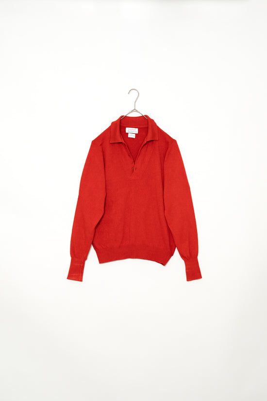Ballantyne Pure Cashmere Crewneck Knit Polo Shirt Made in SCOTLAND