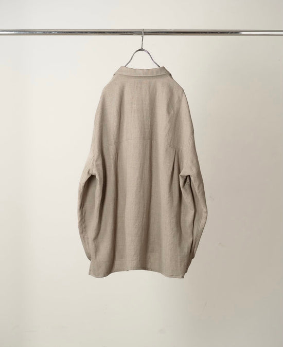 ANCELLM WOOL CROSS-LINE SHIRT