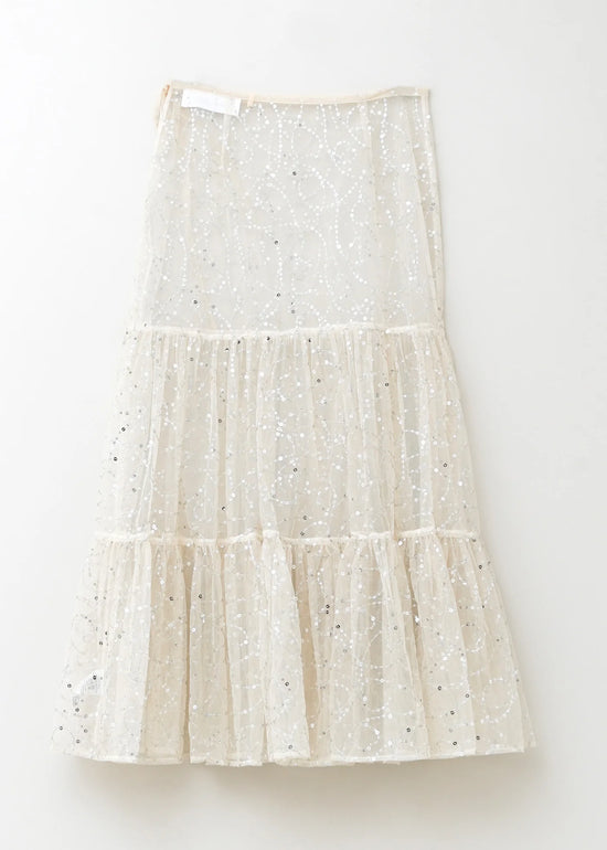 Sara mallika Shiny Sequin Embroidery Skirt