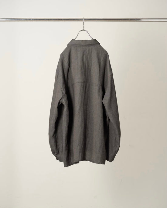 ANCELLM WOOL CROSS-LINE SHIRT