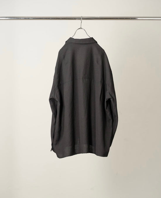 ANCELLM WOOL CROSS-LINE SHIRT