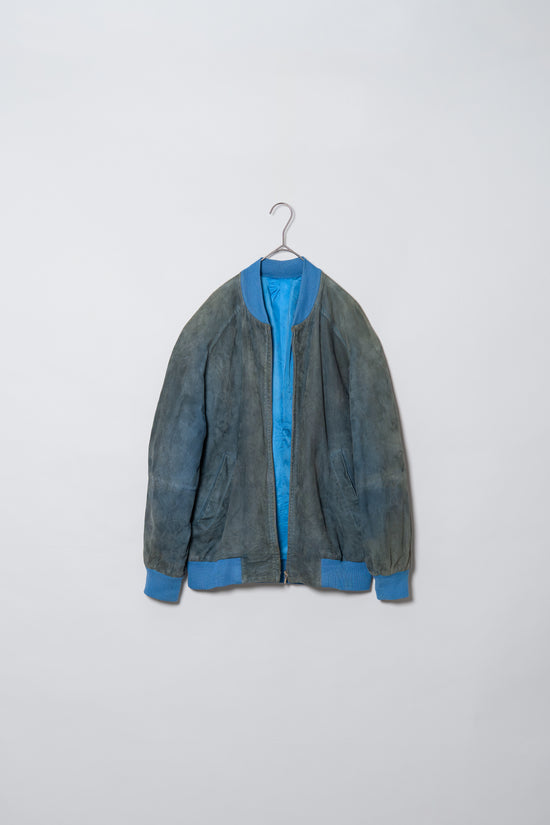 HERMES LAMBSKIN Suede Leather Zip Jacket