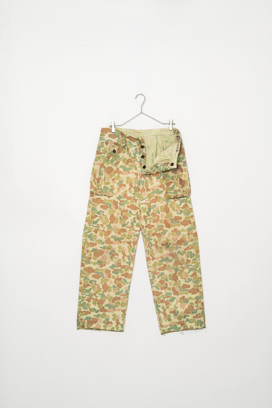 1950s Dutch Army Frogskin Camouflage Field Cargo Trousers