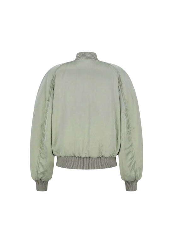 AMOMENTO RIBBED SILKY BLOUSON