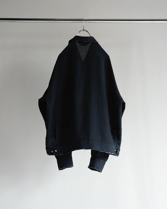 MELANGE SHORT CRASH SHIRT JACKET