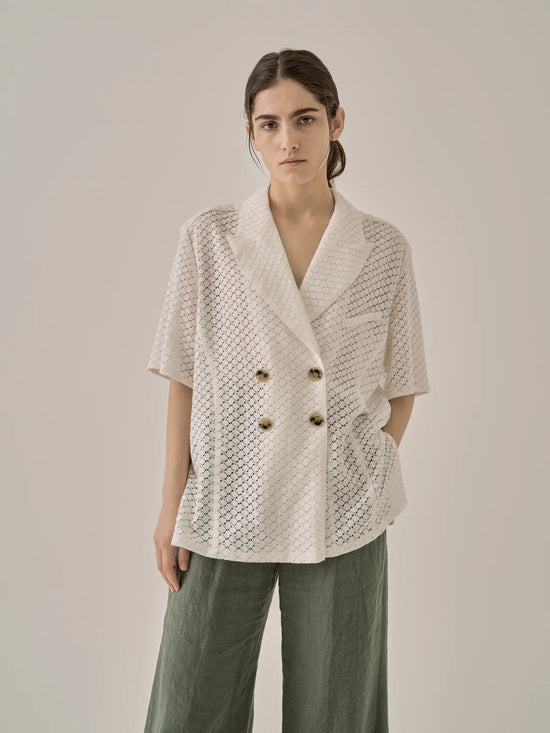 AKIRANAKA Sylvie lace shirt WH
