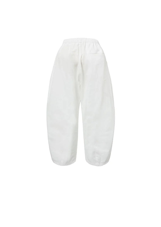 AMOMENTO drawstring wide fatigue pants