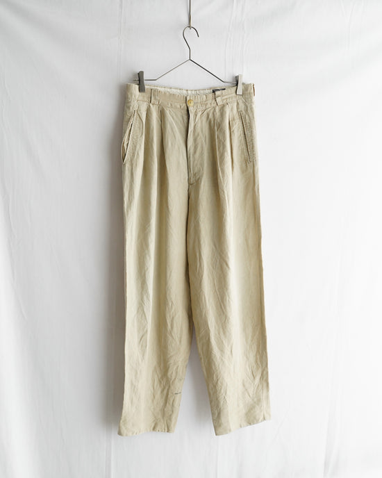 GIORGIO ARMANI Made in ITALY Linen 2tuck pants
