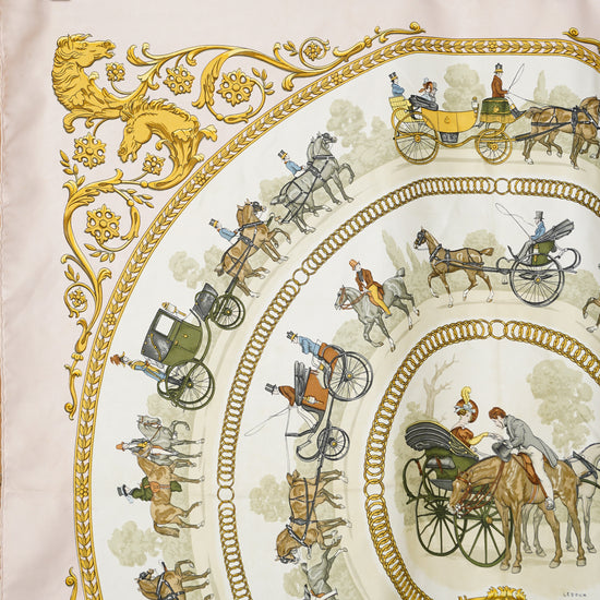 HERMES カレ90 ”LONGCHAMPS"