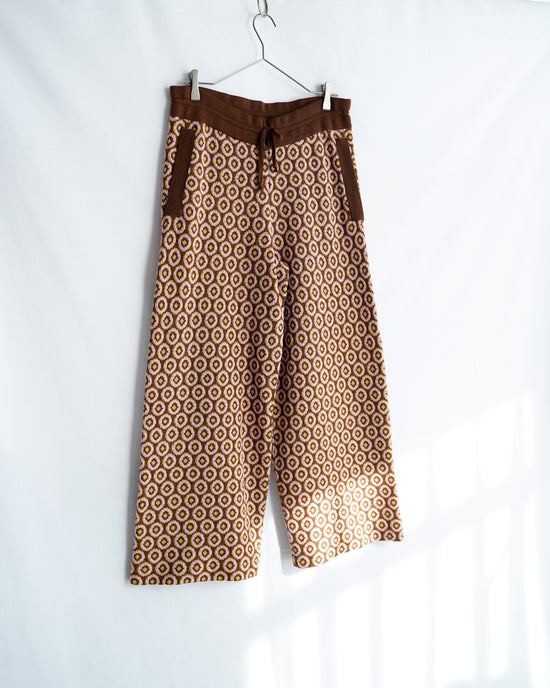DRIES VAN NOTEN Made in BELGIUM wool jacquard knit pants