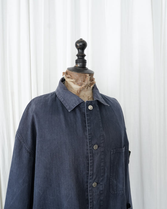 1980s STONE ISLAND Herringbone Twill Chore Jacket Design by Massimo Osti