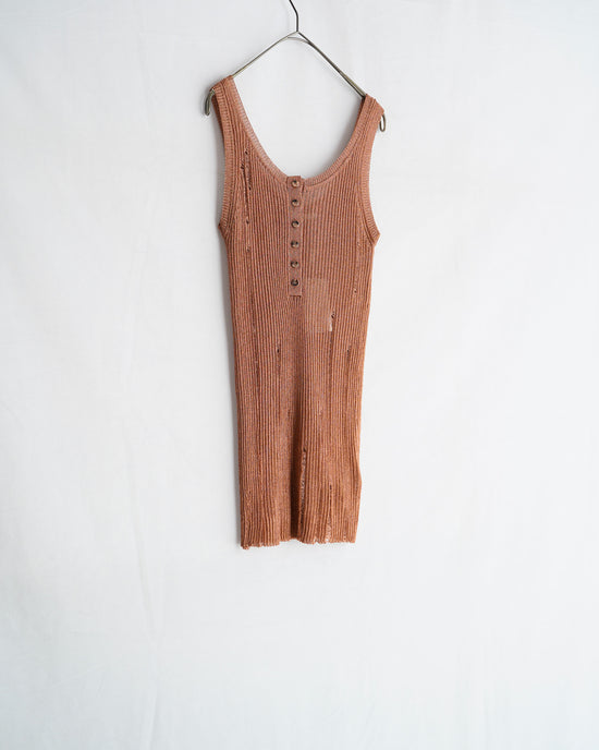 KANAKO SAKAI METALLIC TANK TOP