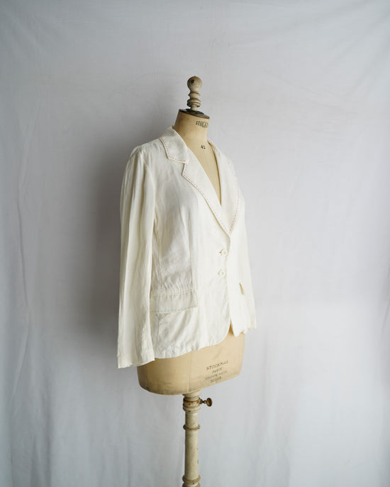 Castelbajac Made in ITALY Embroidered Linen Jacket
