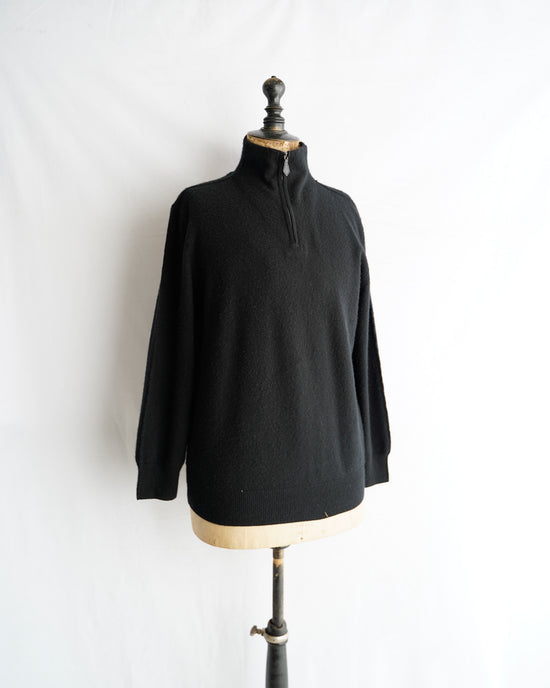 HERMES Made in Italy Half zip cashmere knit