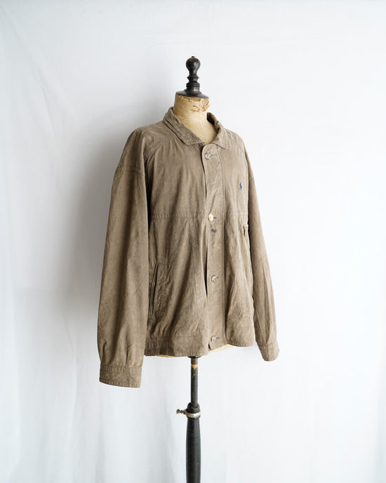 Ralph Lauren cotton suede coveralls
