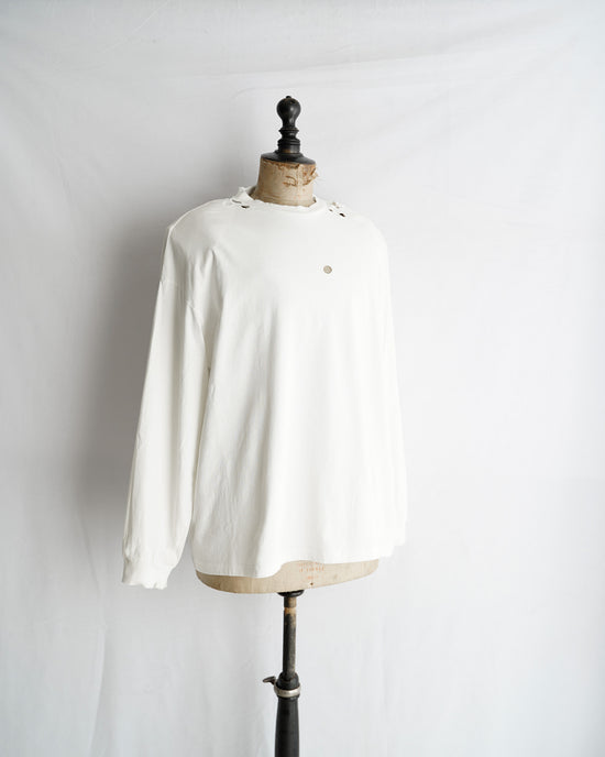 KANAKO SAKAI SHOULDER PADS RIPPED LONG SLEEVE T SHIRT