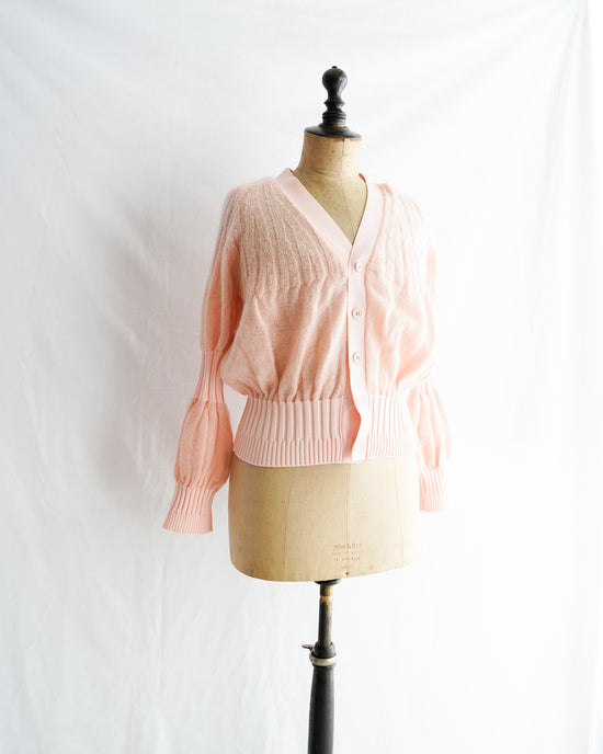FRUTED MOHAIR CARDIGAN