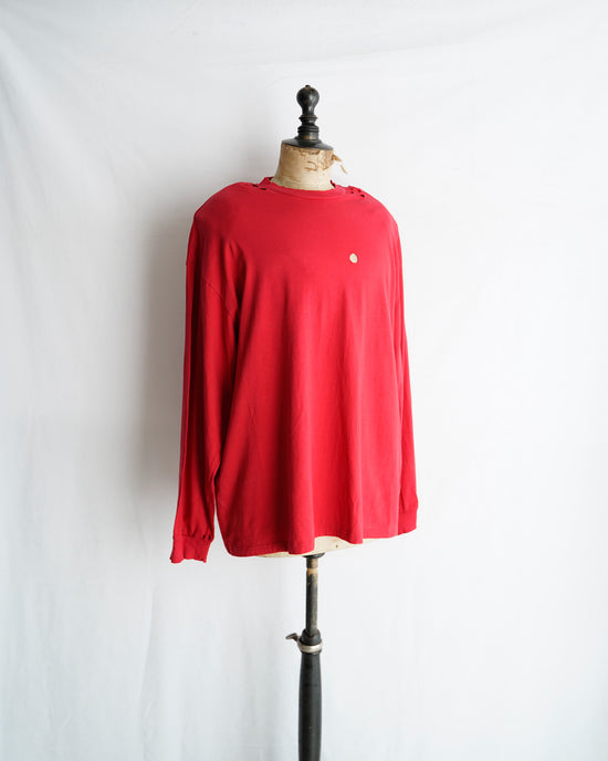 KANAKO SAKAI SHOULDER PADS RIPPED LONG SLEEVE T SHIRT