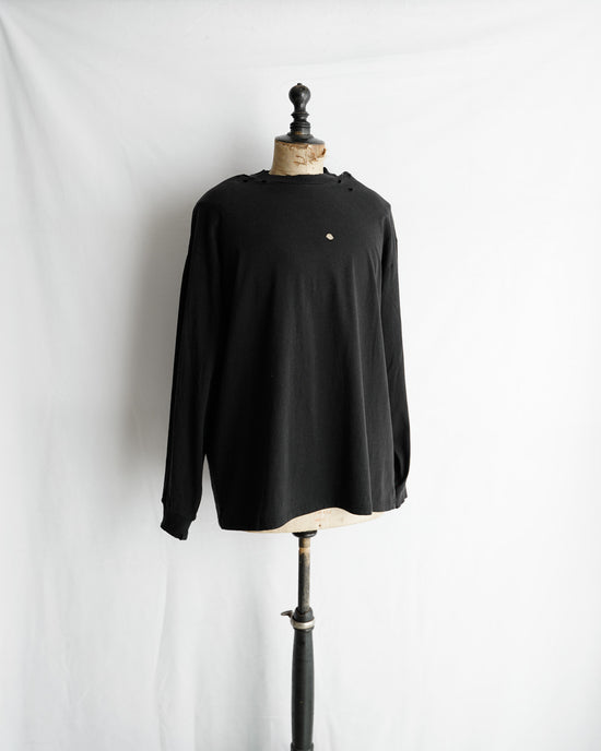 KANAKO SAKAI SHOULDER PADS RIPPED LONG SLEEVE T SHIRT