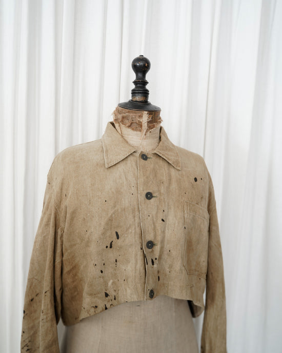 WWⅡ German Army Dillich HBT linen jacket "WEHRMACHT" "Modified"
