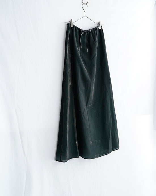 VELVET DRAWSTRING LONG SKIRT