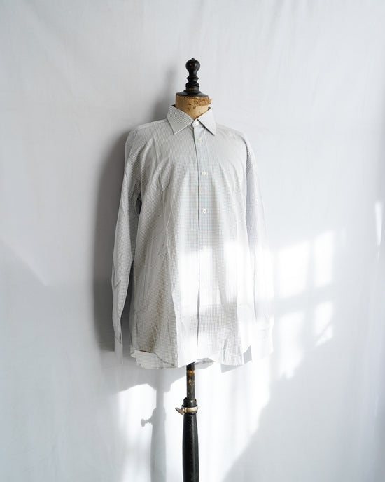 HERMES Made in France Serie button check shirt