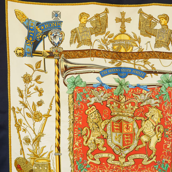 HERMES カレ90"Dieu et Mon Droit Le Jubilé d&