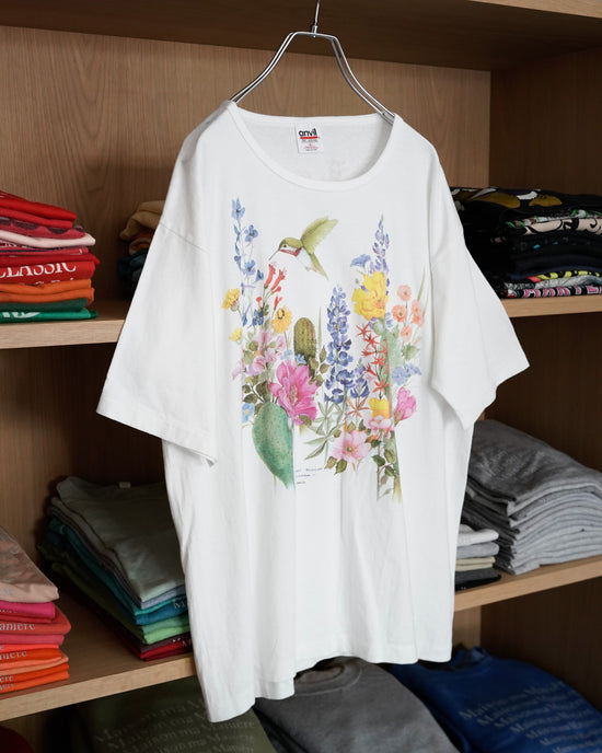Made in U.S.A. Cacti and Hummingbirds Print Tee