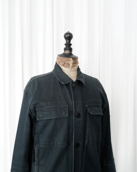 2018ss STONE ISLAND "Foam Resin Treated" Stretch Denim Jacket