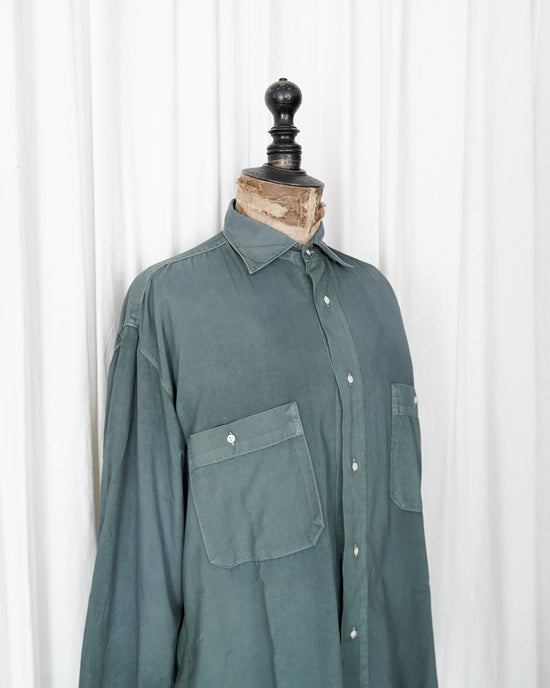 1988s STONE ISLAND Silky Garment Dyed Shirt "IDEAS FROM Massimo Osti"